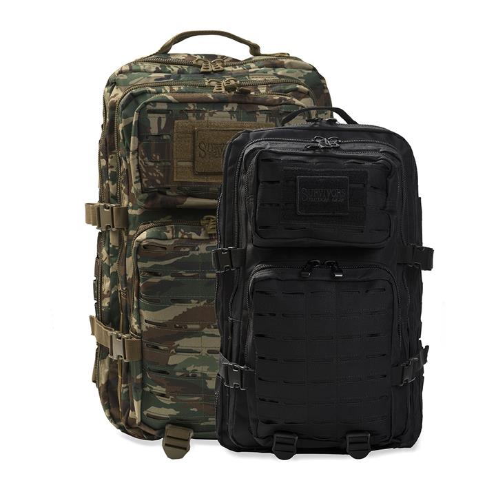 Σακίδιο πλάτης laser-cut  45/55 lt Survivors Μαύρο